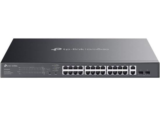 TP-Link Omada ES228GP 28-Port Gigabit Easy Managed Switch with 24-Port PoE+, 2× Gigabit SFP Slots, 250W Power Budget, QoS, PoE Auto Recovery, Port Isolation, Centralized Cloud Management